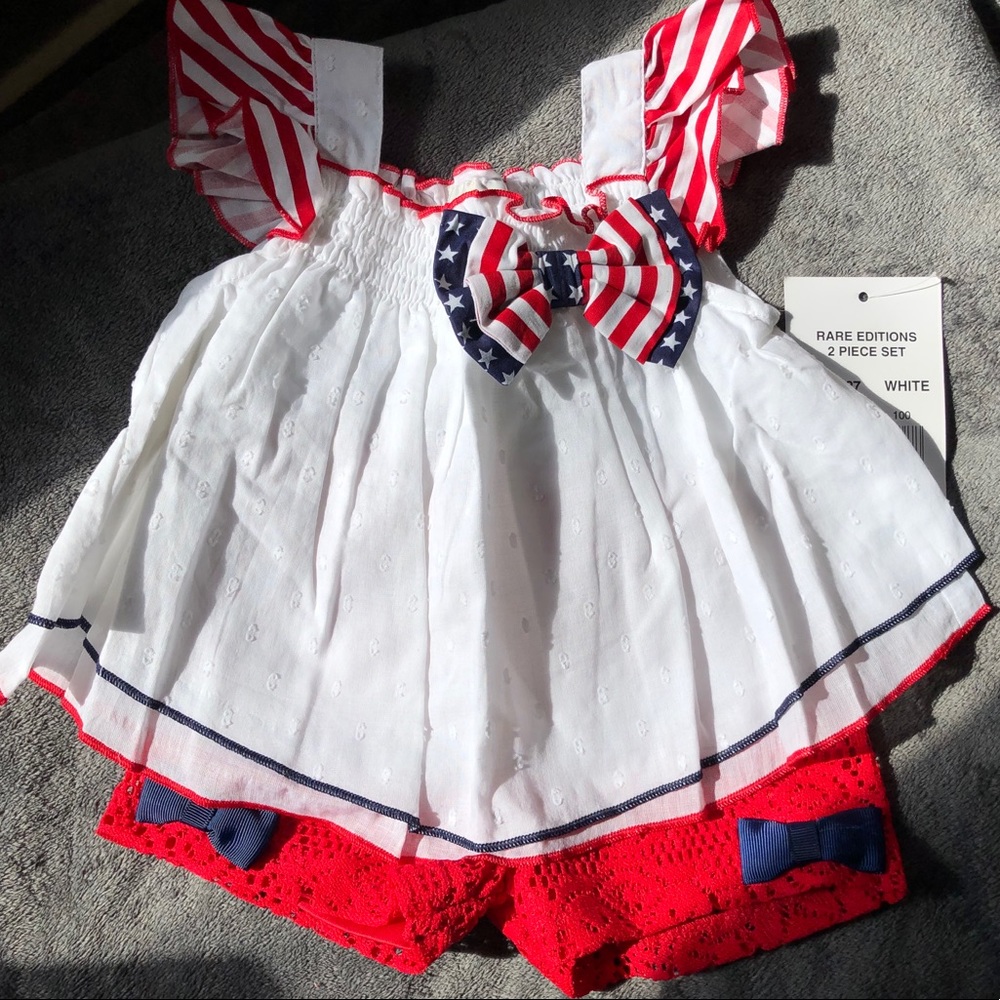 Celebratory top/shorts combo